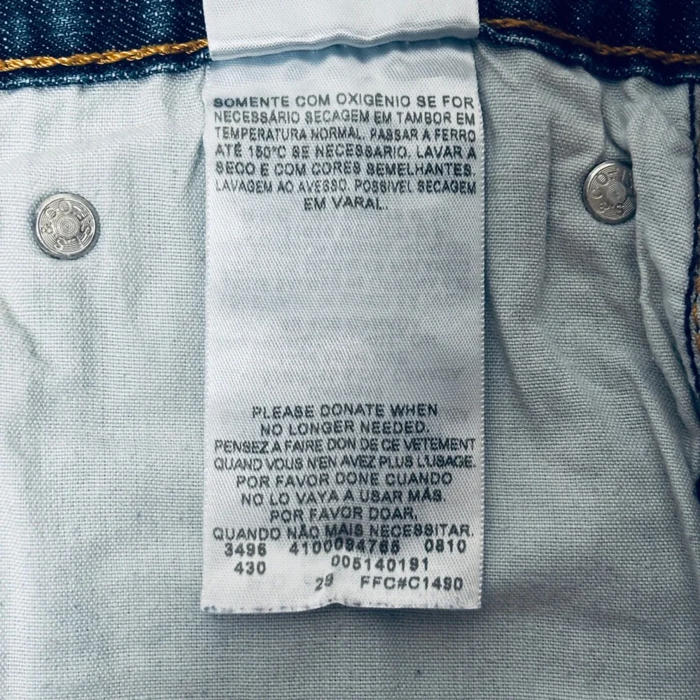 Levis 514 Slim Straight Jeans Mens 42x30 Blue Denim Medium Wash‎
